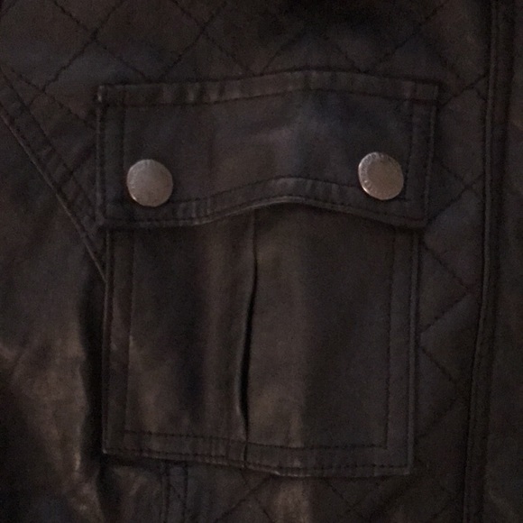 Lane Crawford Black Faux Leather Coat  Siz… - Picture 7 of 14